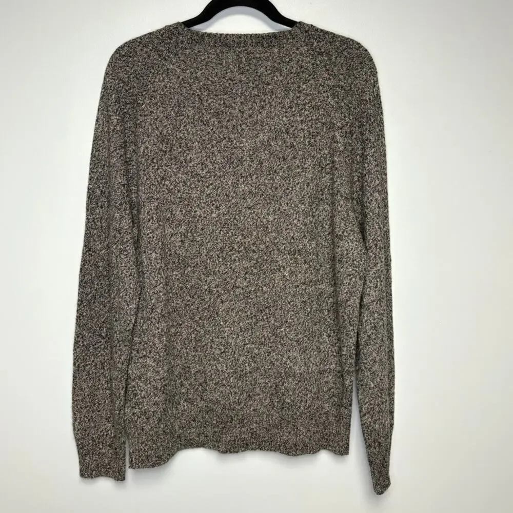 J. Crew Casual‎ Neutral Wool Blend Old Money Dad Grandpacore Sweater Sz L
